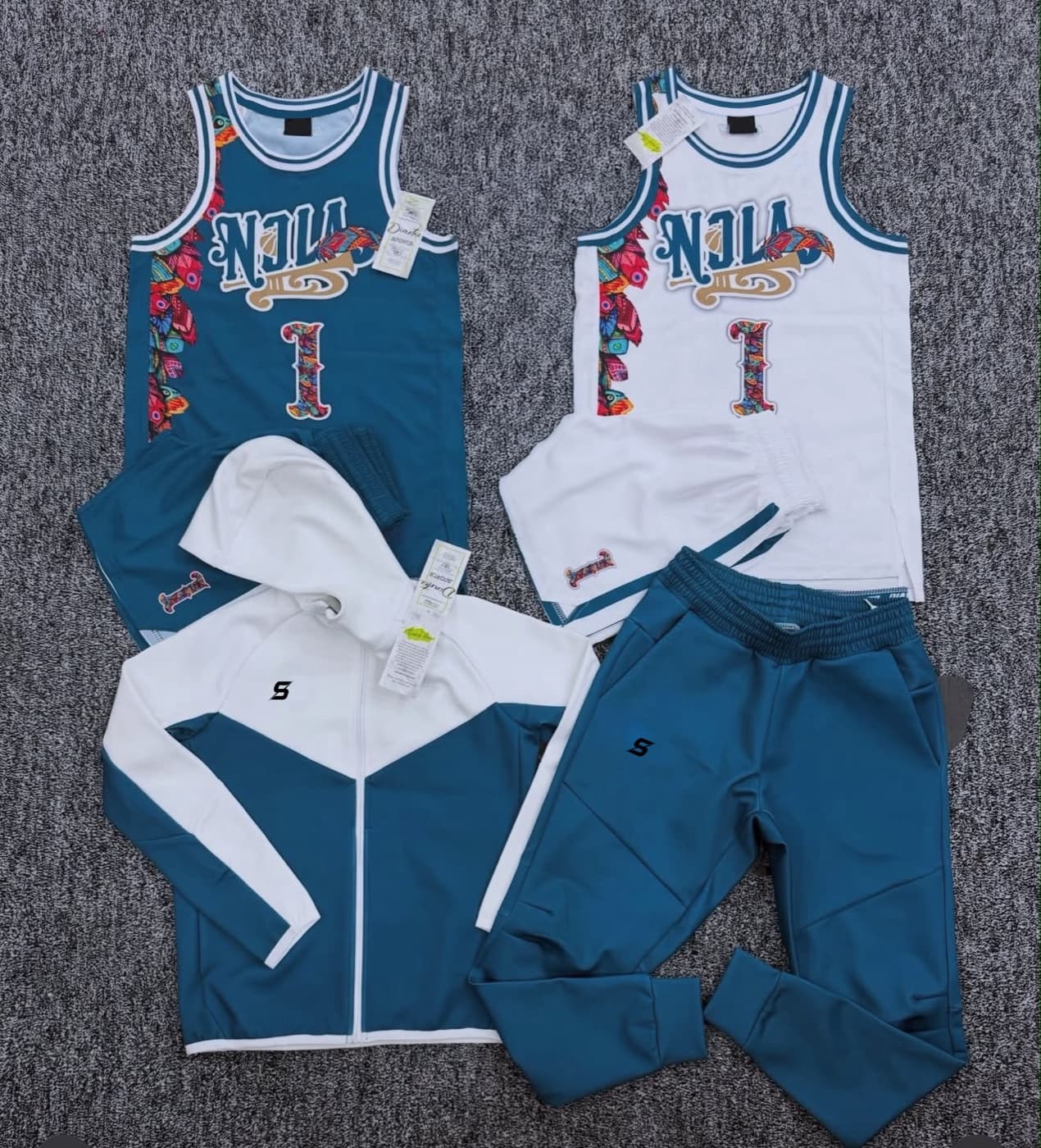 Custom basketball uniform Seamline made for the NOLA