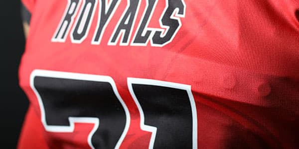 Sublimated football jersey, full-color sublimation print